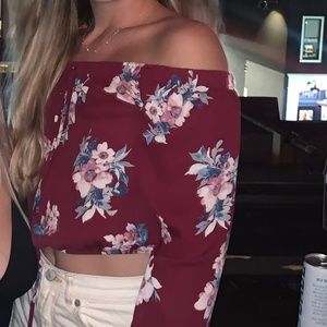 Off the shoulder floral top